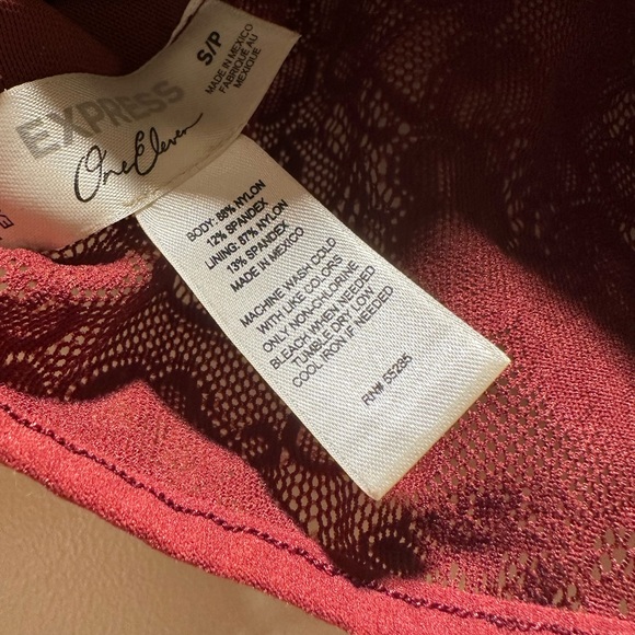 Express Red Size Small Lace Bralette - Picture 4 of 4